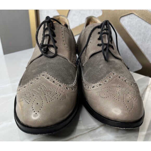 Primo Valore European Brand Luxury Dress Shoes Eu 42 Us 9 9.5 Men Taupe Leather main image 7